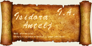 Isidora Antelj vizit kartica